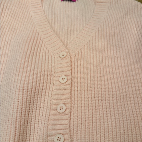 Edikted Light Pink Ribbed Cardigan - Picture 2 of 6